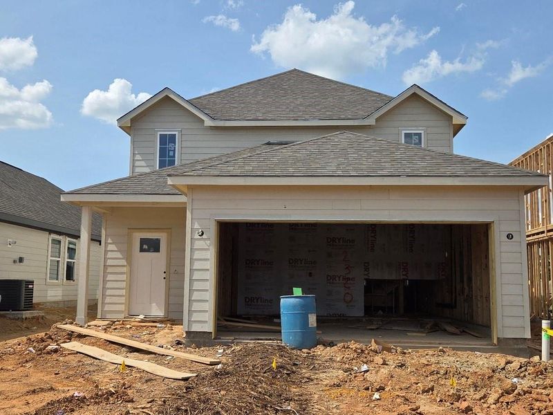 In-progress construction of a new home in River's Edge, Conroe, TX (Image 36).
