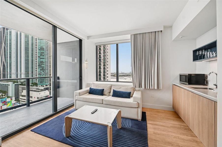 Furnished interior view inside a new home in , Miami (Image 10).