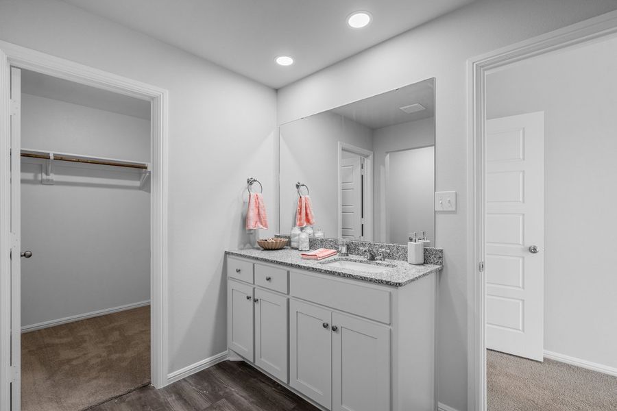 Representative furnished interior of a home built from the BELLVUE by D.R. Horton in Faculty Row, Abilene (Image 23).