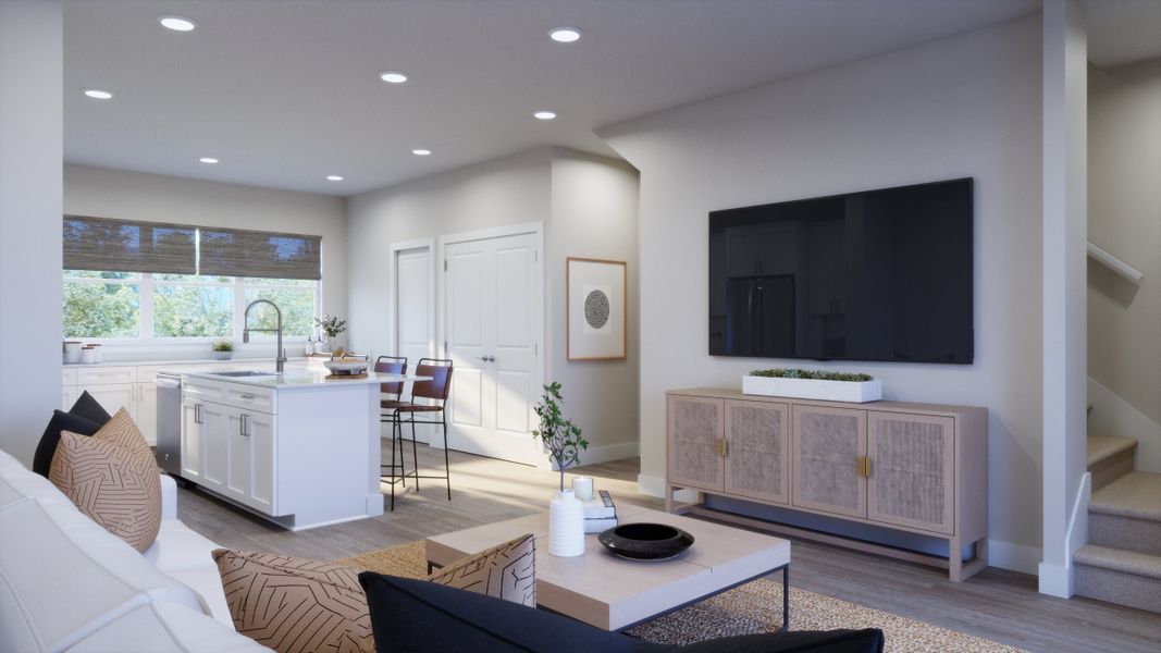 Representative furnished interior of a home built from the A Interior Unit by Trumark Homes in Hillcrest Creek, Arvada (Image 2).