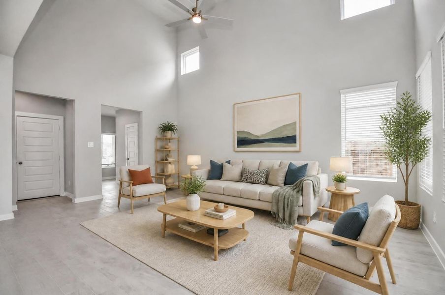 Virtually Staged - Living Room. Sample photo of completed home with similar floor plan. Actual colors and selections may vary.