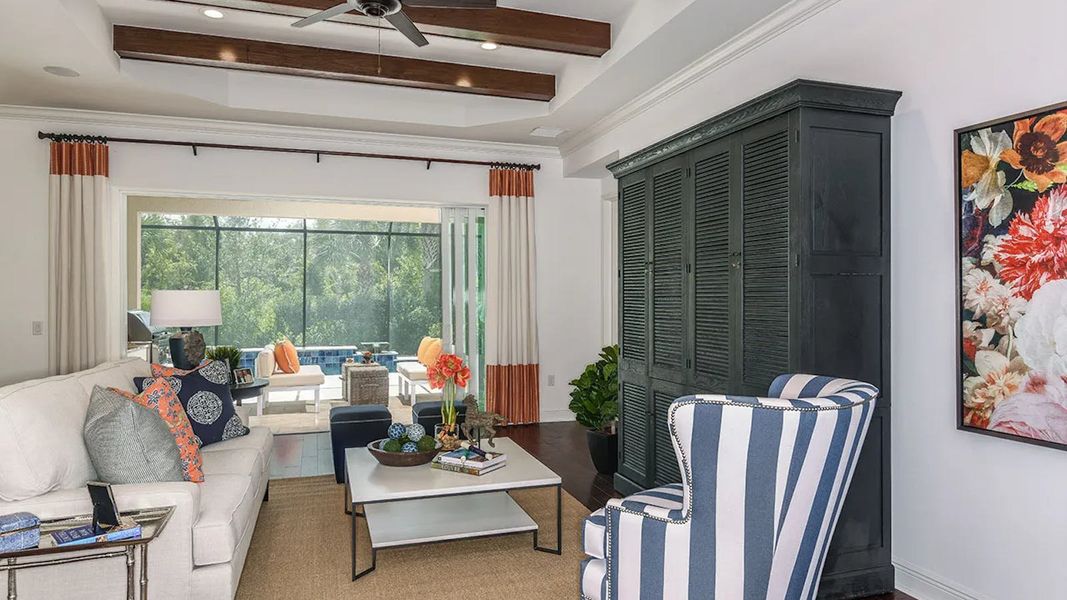 Furnished interior view inside a new home in Palm Grove Real Estate and Homes for Sale in Lakewood Ranch, FL - Neal Communities, Bradenton (Image 3).