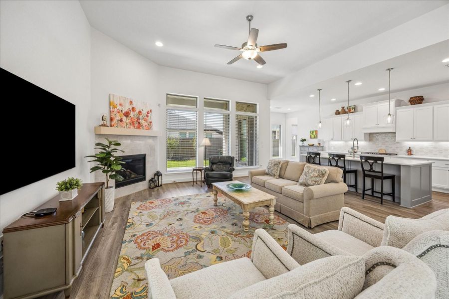 Spacious and open family room