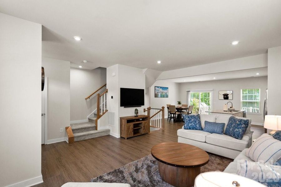 Formal Living Room with Stairs