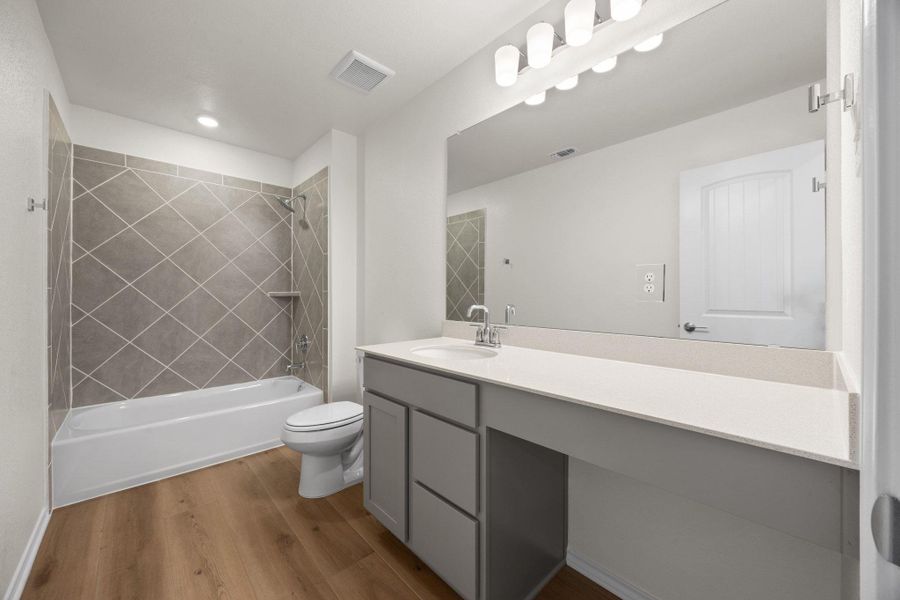 Furnished interior view inside a new home in Salerno - Classic Collection, Round Rock (Image 13).