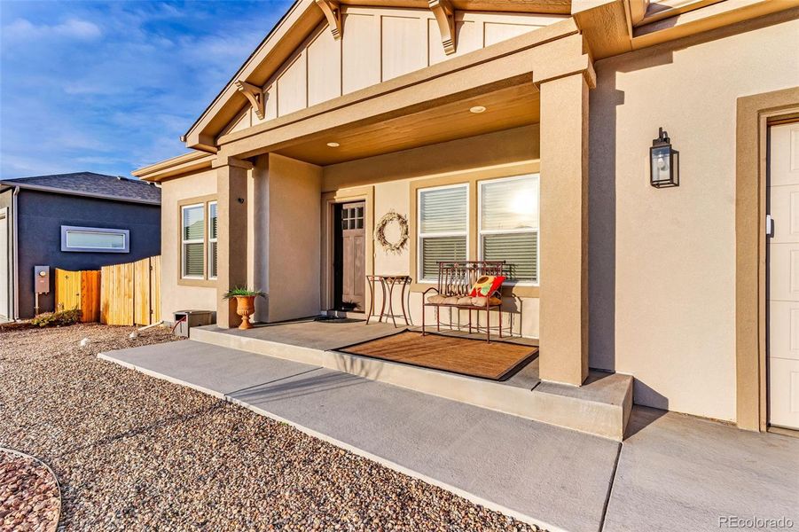 Exterior details and patio area of a home in , Cañon City (Image 26). Exterior details and patio area of a home in , Cañon City (Image 26).