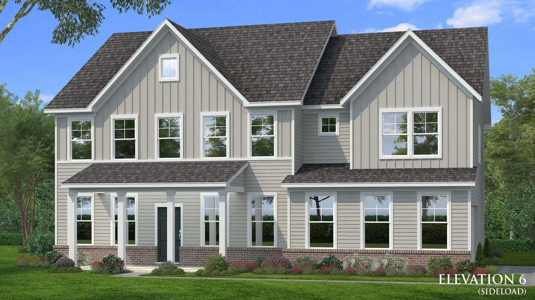 Representative exterior photo of a completed home built from the Stonefield - SL by DRB Homes in Brighton, Locust Grove, GA (Image 21).