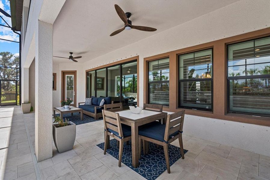 Exterior details and patio area of a home in Crosswind Ranch, Parrish (Image 35).