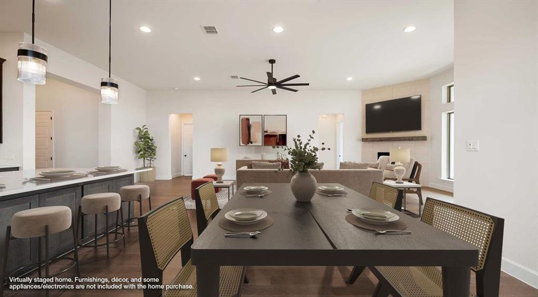 Furnished interior view inside a new home in Trinity Falls, McKinney (Image 12).