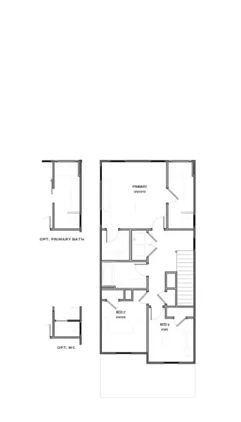 2D floor plan layout for the The Haywood by New Leaf Builders in Riverlights, Wilmington, NC (Image 4).