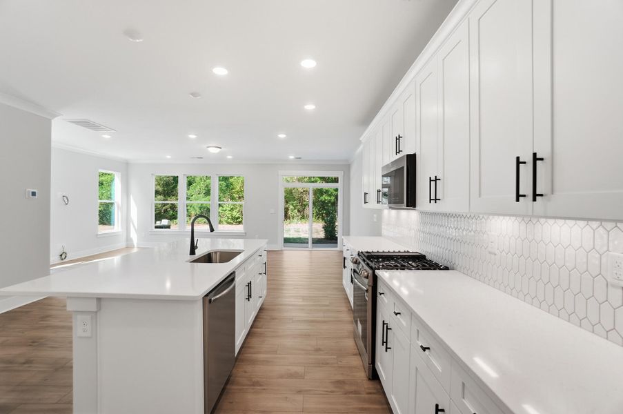 Furnished interior view inside a new home in Blythe Mill Townhomes, Waxhaw (Image 9).