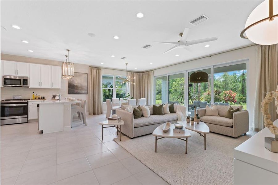 Furnished interior view inside a new home in Valencia Ridge, Wesley Chapel (Image 23).