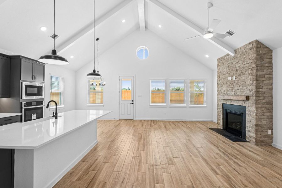 Impressive great room with fireplace Impressive great room with fireplace