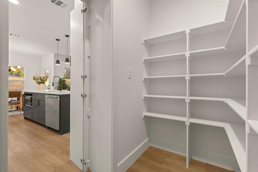 Storage area with a sink