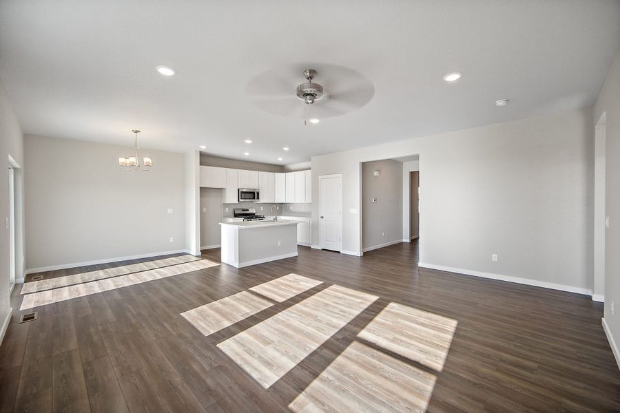 Spacious, unfurnished interior of a new home in The Glen, Colorado Springs (Image 24).