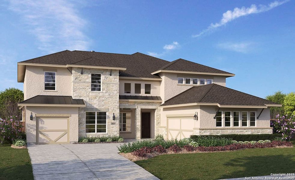 Front exterior of a new home in , San Antonio, TX, highlighting curb appeal (Image 7).