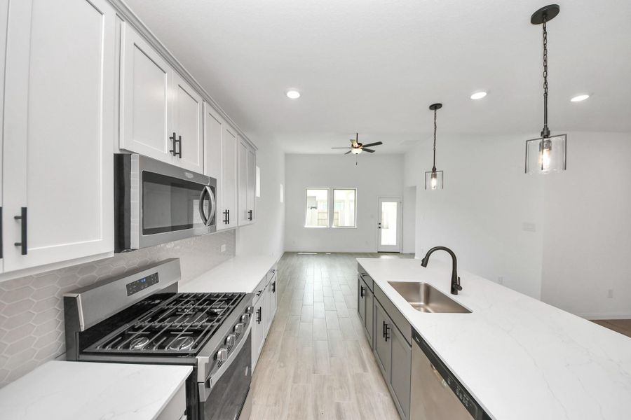Furnished interior view inside a new home in 45' Traditional Homes at Elyson, Katy (Image 7).