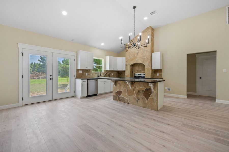 Living room - Kitchen