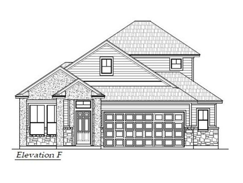 Exterior rendering of this home design in Meyer Ranch, New Braunfels, TX (Image 6).