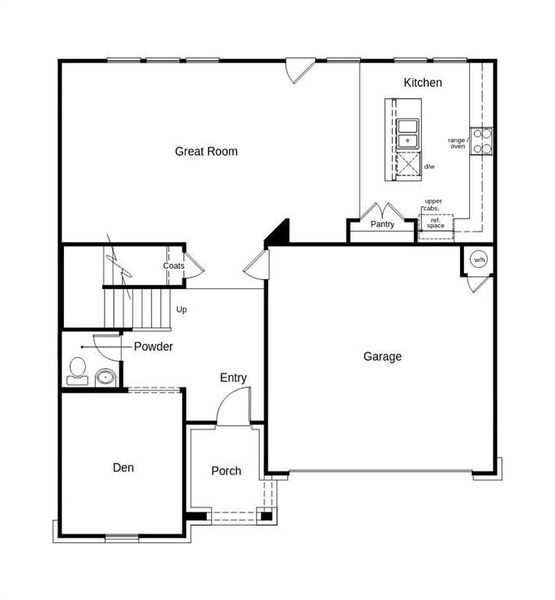 This floor plan features 3 bedrooms, 2 full baths, 1 half bath and over 2,400 square feet of living space.