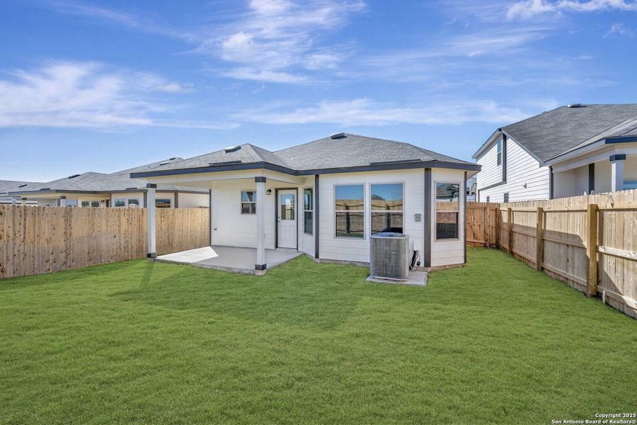 Exterior details and patio area of a home in Park Place, New Braunfels (Image 4). Exterior details and patio area of a home in Park Place, New Braunfels (Image 4).