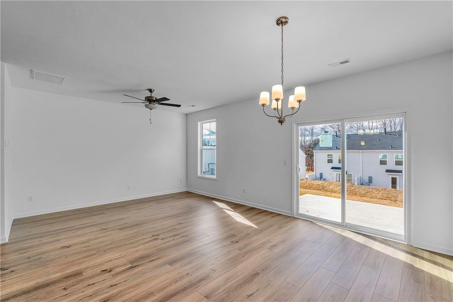 This luminous living area features expansive views This luminous living area features expansive views