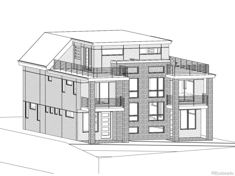 Exterior rendering of this home design in , Denver, CO (Image 4).