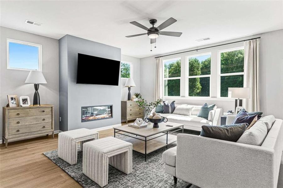 Furnished interior view inside a new home in Wehunt Meadows, Hoschton (Image 49).