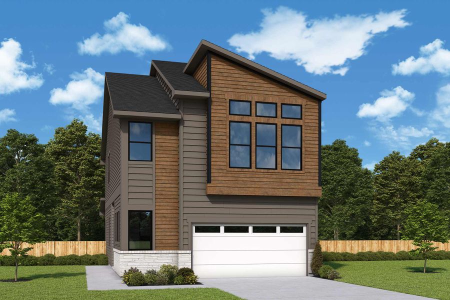 Representative exterior photo of a completed home built from the The Wirtcrest by David Weekley Homes in Reserve at Park Row, Houston, TX (Image 3). Representative exterior photo of a completed home built from the The Wirtcrest by David Weekley Homes in Reserve at Park Row, Houston, TX (Image 3).