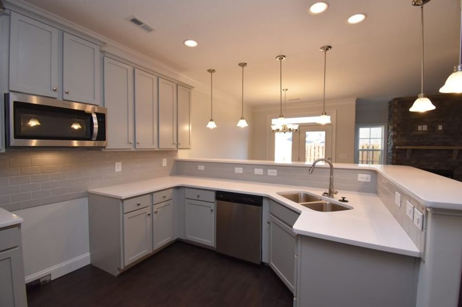 Representative furnished interior of a home built from the Cayman X by Keystone Homes NC in Trellises, High Point (Image 13).