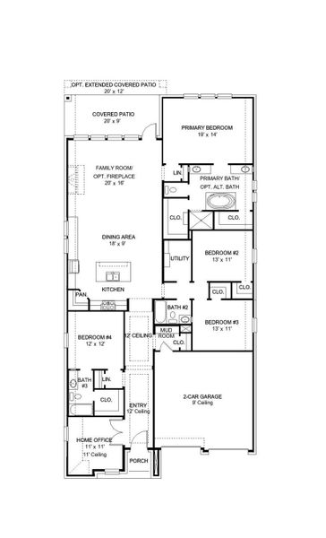 2D floor plan layout of this home in Riceland, Mont Belvieu, TX (Image 4). 2D floor plan layout of this home in Riceland, Mont Belvieu, TX (Image 4).