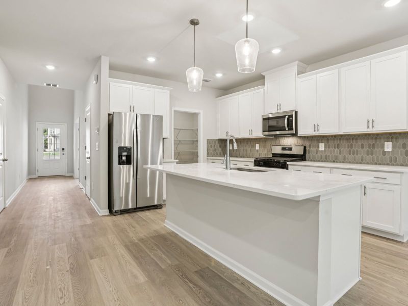 The Johnson Basement floorplan with the Lush White interior package.