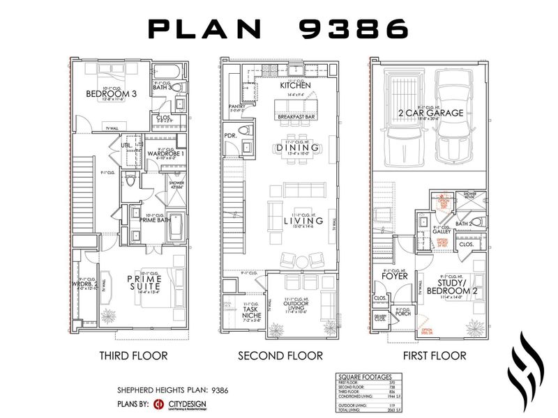 2D floor plan layout of this home in Shepherd Heights, Houston, TX (Image 4).
