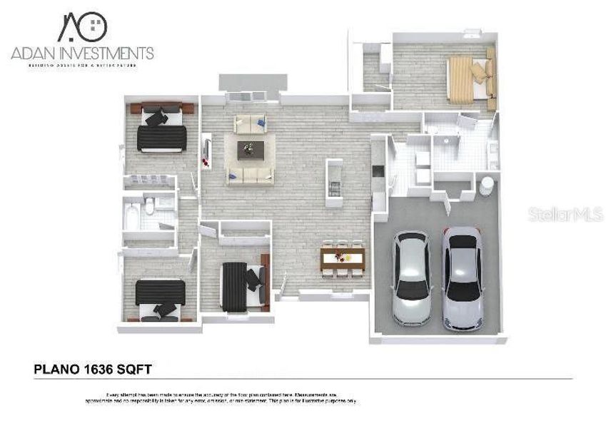 2D floor plan layout of this home in , Ocala, FL (Image 2).