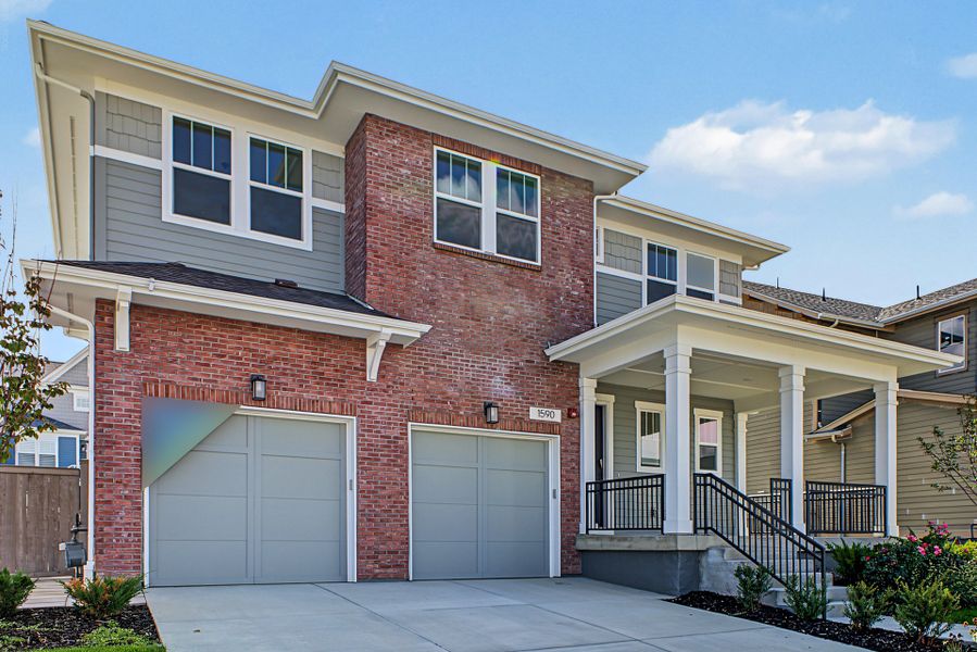 Front exterior of a new home in Westerly, Erie, CO, highlighting curb appeal (Image 17).