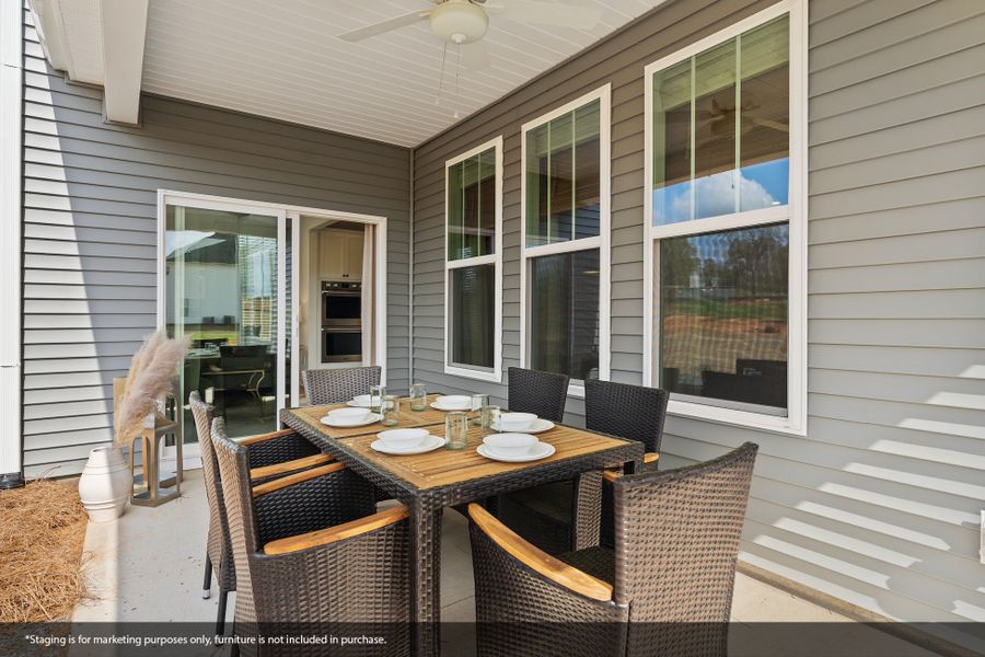 Exterior details and patio area of a home in Foxhall Landing, Easley (Image 4). Exterior details and patio area of a home in Foxhall Landing, Easley (Image 4).
