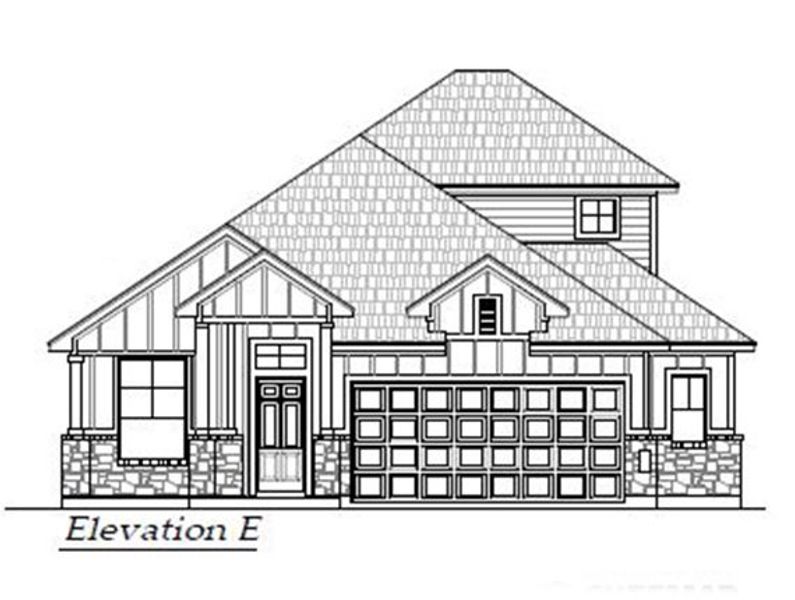Exterior rendering of this home design in Meyer Ranch, New Braunfels, TX (Image 5).