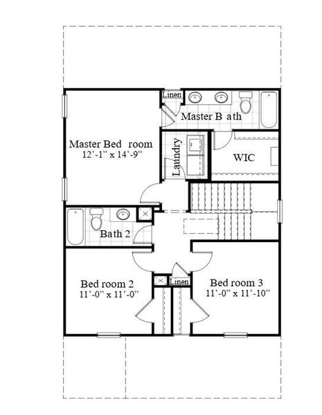 2D floor plan layout of this home in Founder's Park, Summerville, SC (Image 4).