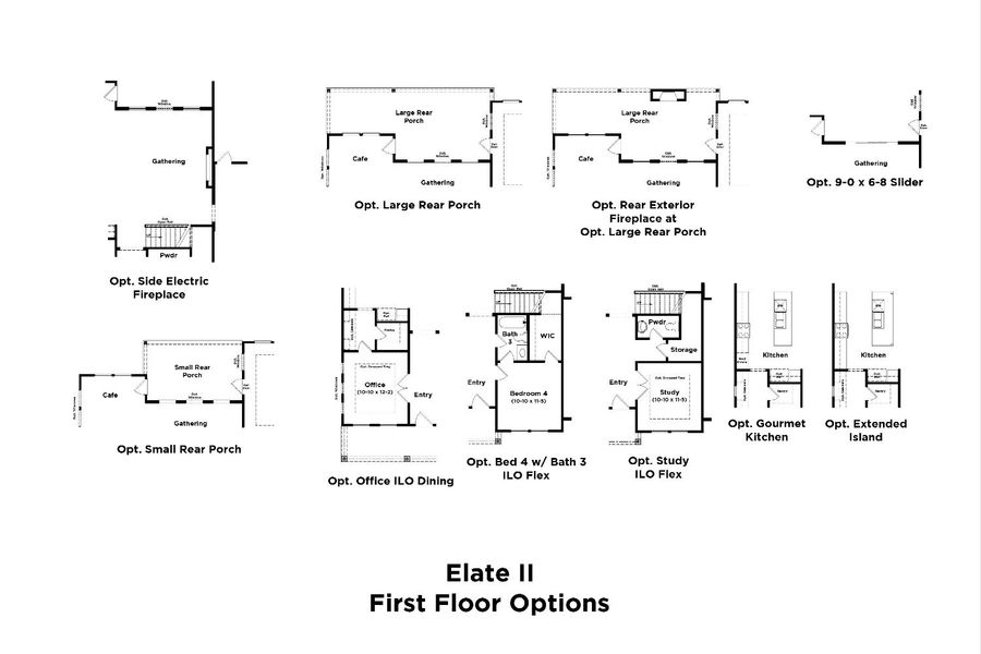 2D floor plan layout for the Elate II by DRB Homes in Northridge Park, Murfreesboro, TN (Image 6).