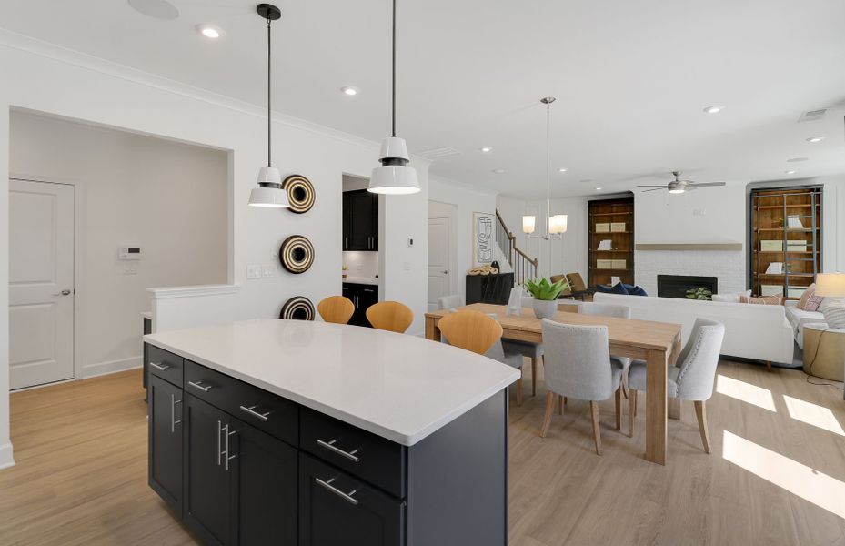 Kitchen Island Overlooking Cafe