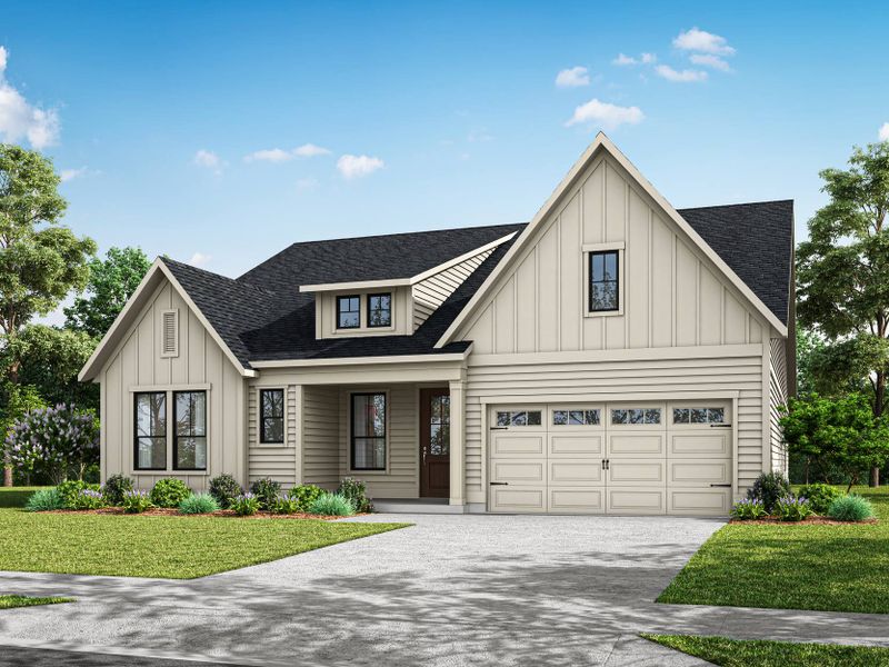 Representative exterior photo of a completed home built from the Poplar Ridge by Tri Pointe Homes in Altis At Serenity, Fuquay Varina, NC (Image 22).