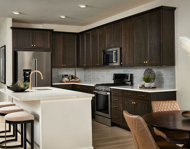 Furnished interior view inside a new home in Westside Crossing Townhomes, Berthoud (Image 4).