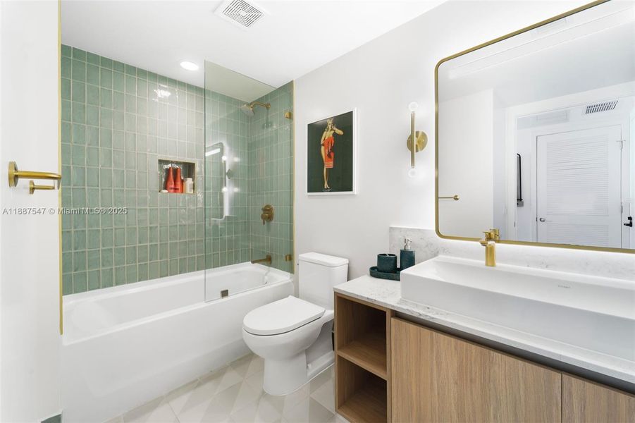 Furnished interior view inside a new home in , Miami (Image 13).