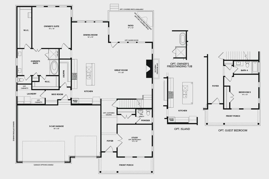 2D floor plan layout of this home in Richvale Estates, Fairview, TN (Image 5).