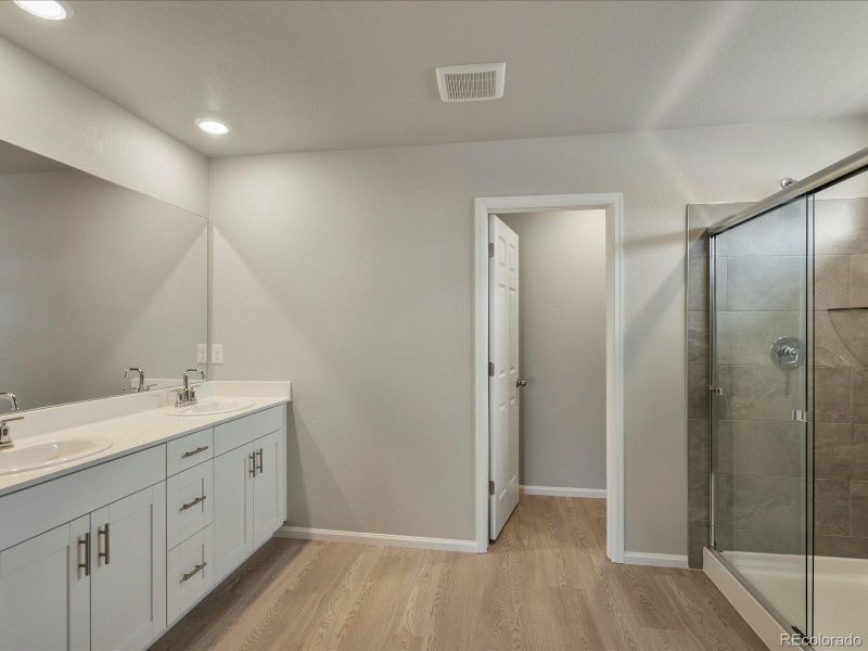 Furnished interior view inside a new home in Buffalo Highlands: The Canyon Collection, Commerce City (Image 11). Furnished interior view inside a new home in Buffalo Highlands: The Canyon Collection, Commerce City (Image 11).