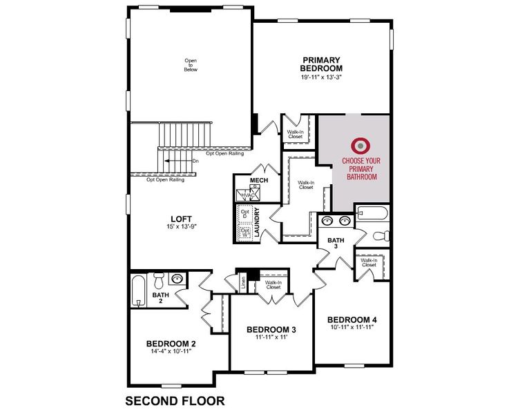 2D floor plan layout for the Tucker Ii by Beazer Homes in Heirloom Landing, Auburn, GA (Image 5). 2D floor plan layout for the Tucker Ii by Beazer Homes in Heirloom Landing, Auburn, GA (Image 5).