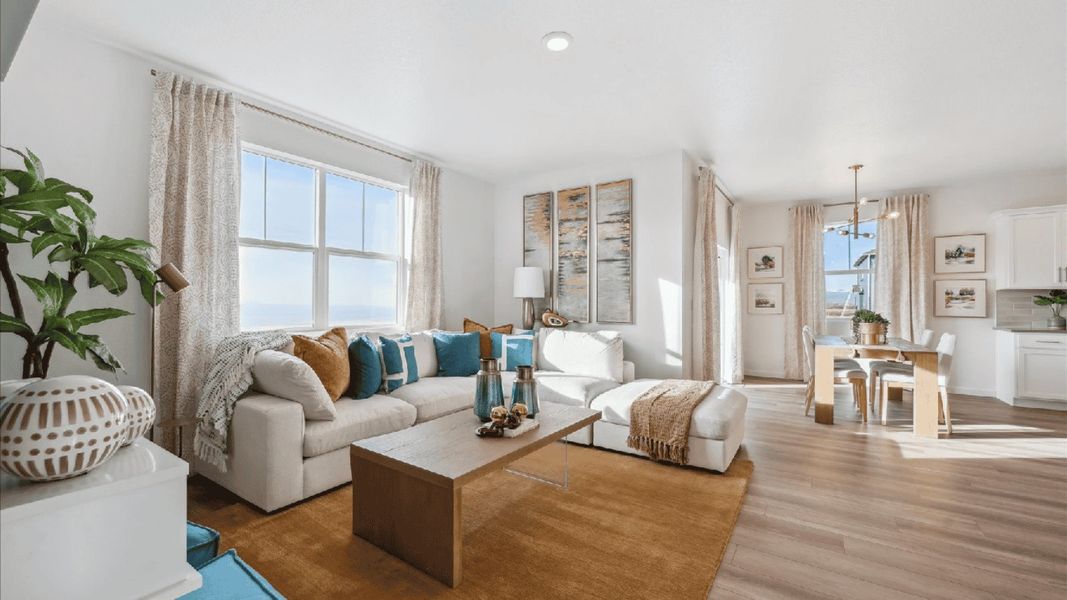 Furnished interior view inside a new home in Fossil Creek Ranch, Windsor (Image 7). Furnished interior view inside a new home in Fossil Creek Ranch, Windsor (Image 7).