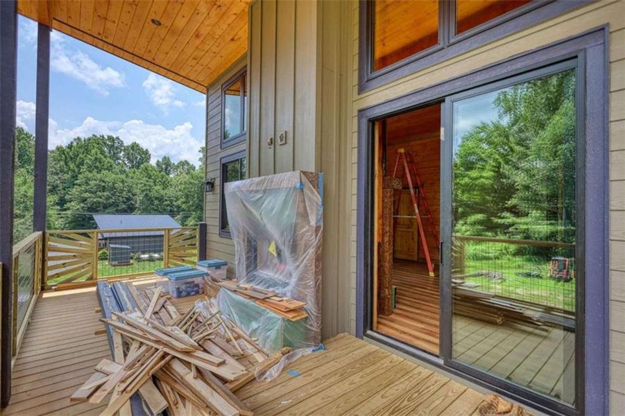 Exterior details and patio area of a home in , Blue Ridge (Image 24).