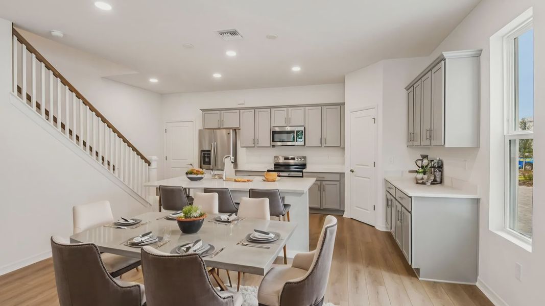 The Virtually Staged Kitchen and Dining Room