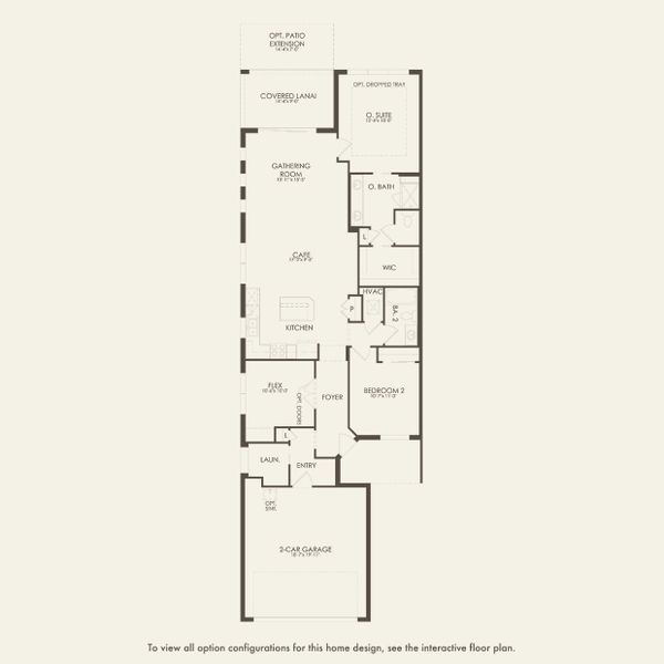 2D floor plan layout for the Ellenwood by Del Webb in Del Webb Explore North River Ranch, Parrish, FL (Image 4).